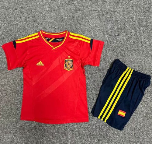 2012 Spain Home Retro Kids Soccer Jersey