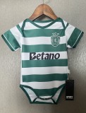 25-26 Sporting Lisbon Home Baby Infant Crawl Suit 1:1 Thai Quality