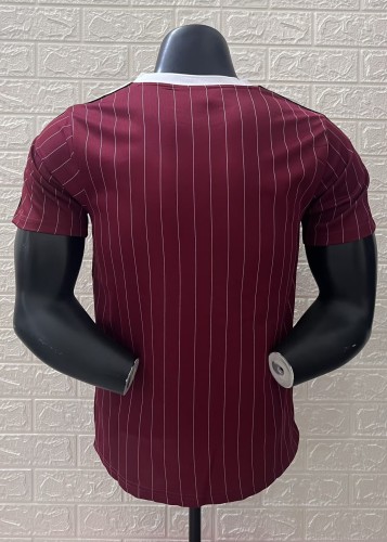 25-26 Aja× Casual Brown Red Player Version Training shirts