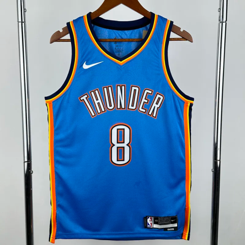 22-23 OKC Thunder WILLIAMS #8 Blue Top Quality Hot Pressing NBA Jersey