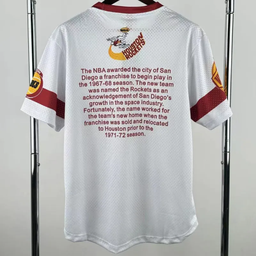 2026 ROCKETS White Retro High Quality Casual T-Shirt #MN