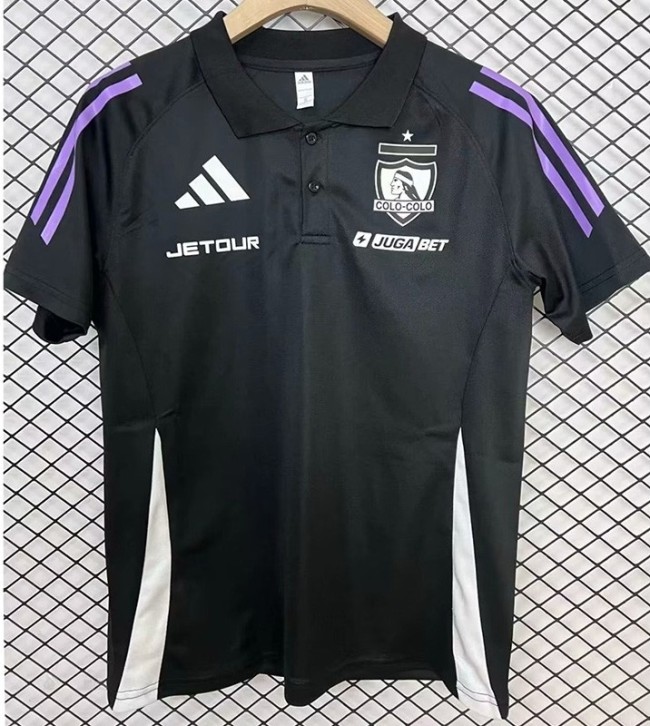 25-26 Colo-Colo Black Polo Short Sleeve *有领