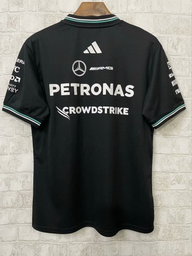 2025 F1 Benz New Pattern Short Sleeve Racing Suit