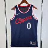 24-25 Clippers WESTBROOK #0 Navy Blue Away Top Quality Hot Pressing NBA Jersey