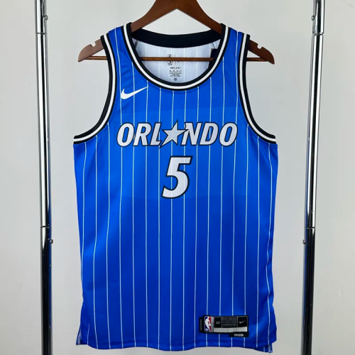 25-26 Magic BANCHERO #5 Blue Top Quality Hot Pressing NBA Jersey(条纹)