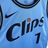 24-25 Clippers HARDEN #1 Blue City Edition Top Quality Hot Pressing NBA Jersey