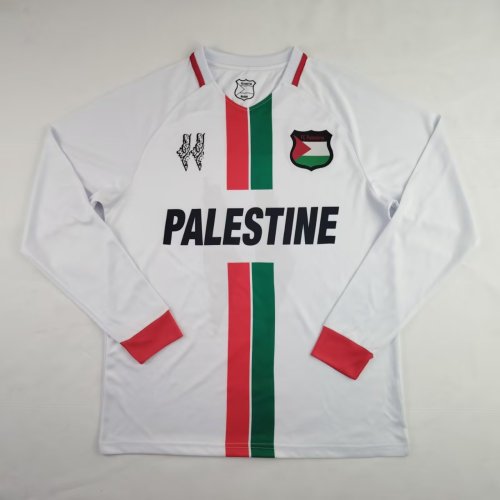 2024 Palestine Long sleeves Fans Version Soccer Jersey