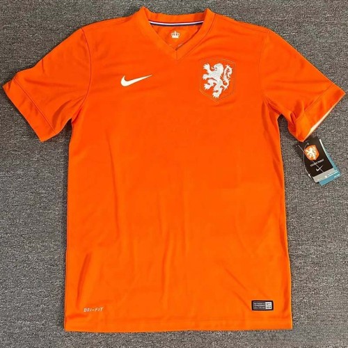 2014 NetherIands Home Retro Soccer Jersey