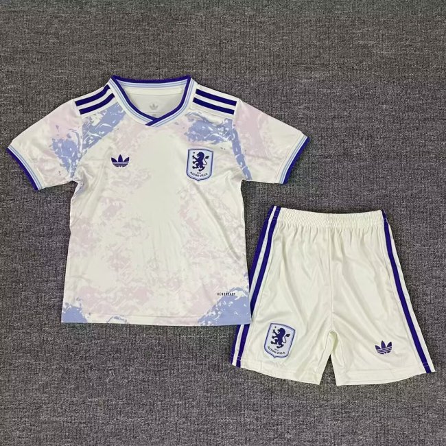 25-26 Aston Villa Third Kids Soccer Jersey 1:1 Thai Quality*空白版