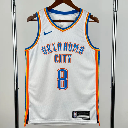 22-23 OKC Thunder WILLIAMS #8 White Top Quality Hot Pressing NBA Jersey