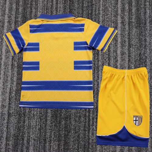 1998-1999 Parma Home Retro Kids Soccer Jersey