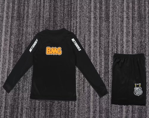 2013 Santos FC Away Long sleeves Kids Retro Soccer Jersey