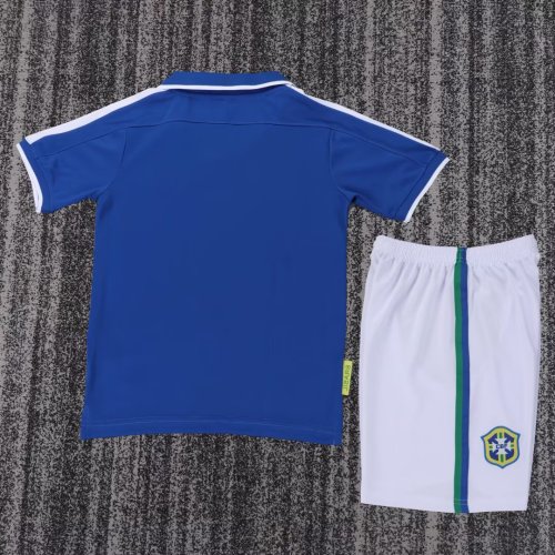 1997 Brazil Away Retro Kids Soccer Jersey