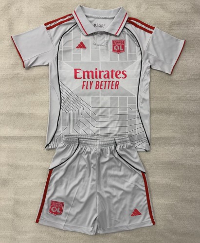 25-26 Lyon Third Kids Soccer Jersey