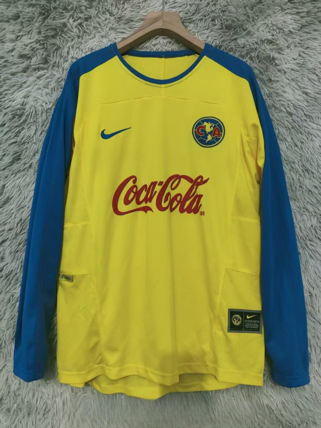 2003-2004 Club America Home Long Sleeve Retro Soccer Jersey