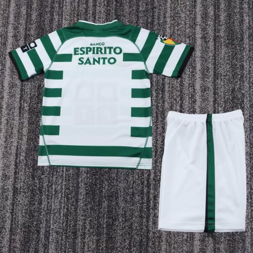 2003-2004 Sporting Lisbon Home Kids Retro Soccer Jersey
