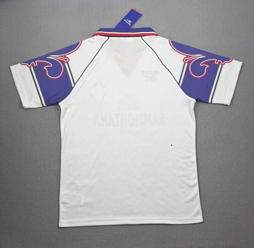 1995-1997 Fiorentina Away White Retro Soccer Jersey