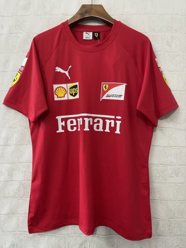 2025 F1 Ferrari New Pattern Red Short Sleeve Racing Suit