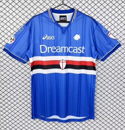 2000-2001 Sampdoria Home Retro Soccer Jersey