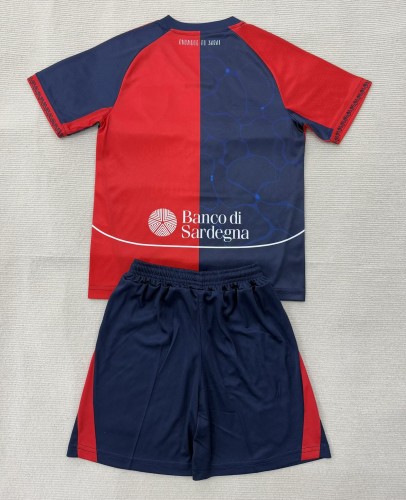 25-26 Cagliari Home Kids Soccer Jersey