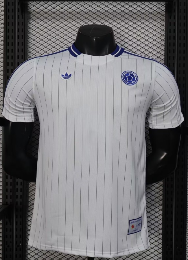 2026 Colombia White Casual Version Player Version Soccer Jersey