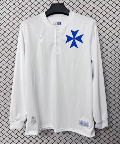 25-26 Blackburn White 150th Anniversary Commemorative Edition Long sleeves Fans Soccer Jersey
