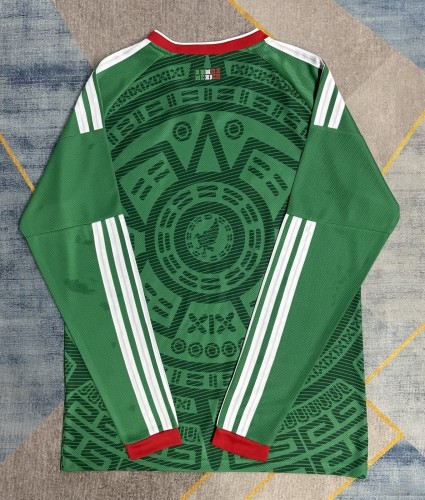 2026 World Cup Mexico Home Long Sleeve Fans Soccer Jersey (长袖)