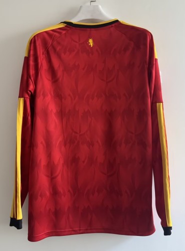2026 World Cup Belgium Home Long sleeves Fans Soccer Jersey