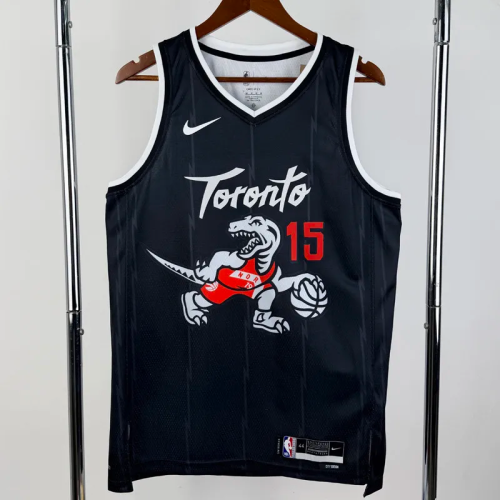 25-26 Raptors CARTER #15 Black City Edition Top Quality Hot Pressing NBA Jersey