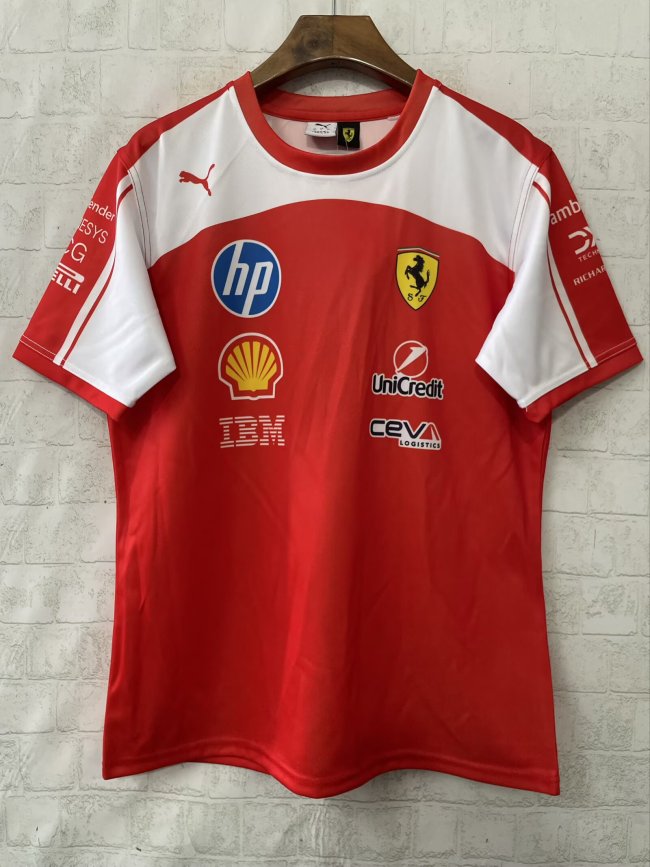 2026 F1 Ferrari New Pattern Red Short Sleeve Racing Suit