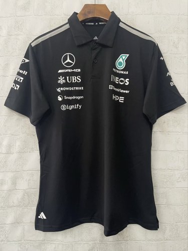 2026 F1 Benz New Pattern Short Sleeve Racing Suit