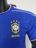 1998 Brazil Blue Player Version Retro Soccer Jersey