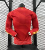 2024 Spain European Cup Home Long sleeves Player Version Soccer Jersey