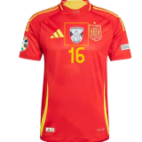 2024 Spain European Cup Home Long sleeves Fans Version Soccer Jersey