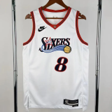 25-26 76ERS GEORGE #8 White Top Quality Hot Pressing NBA Jersey (V领)