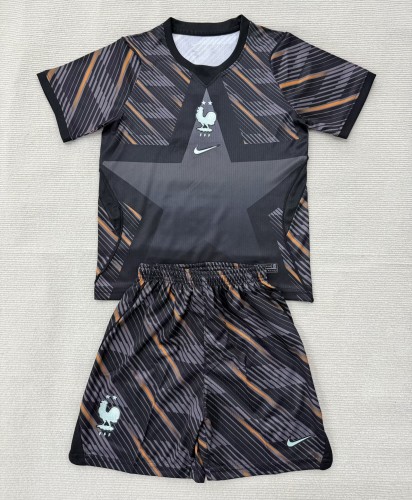 2026 France Black GoalKeeper Kids Soccer Jersey