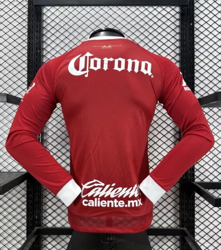 26-27 Toluca Red Special Edition Long Sleeve Player Version Soccer Jersey*长袖球员