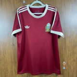 1986 Mexico Claret color Retro Soccer Jersey