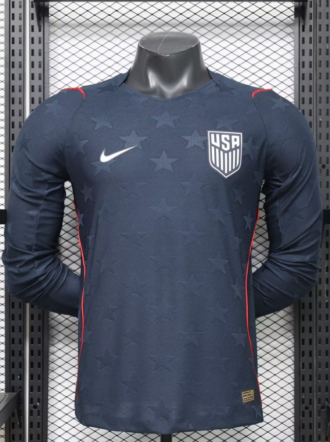 2026 World Cup USA Away Long Sleeve Player Version Soccer Jersey*长袖球员