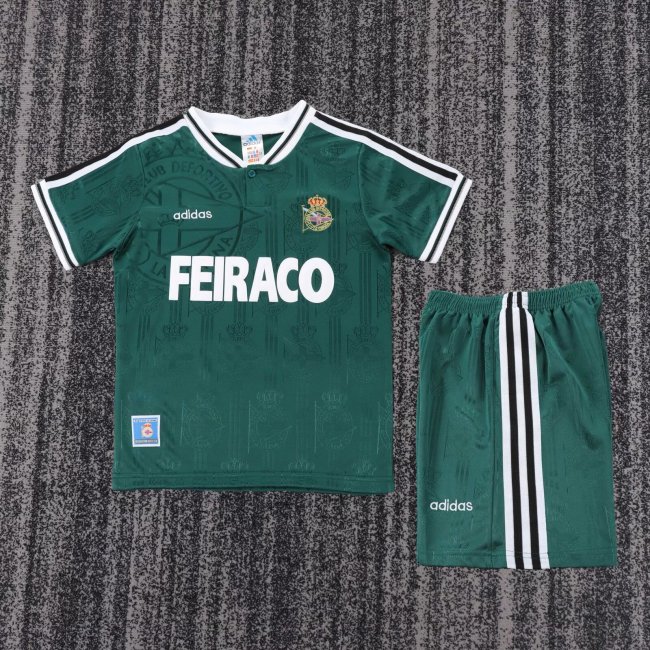 1999-2000 La Coruna Away Retro Kids Soccer Jersey