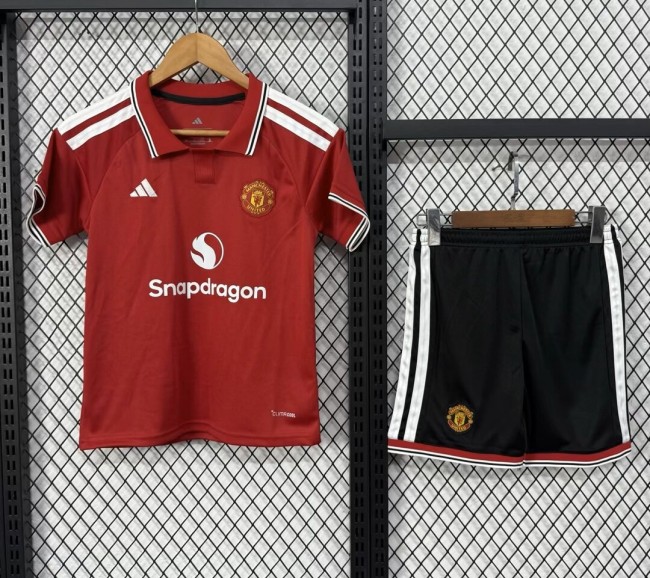 26-27 Man Utd Home Kids Soccer Jersey
