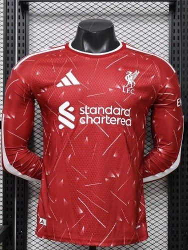 26-27 LIV Home Leaked Edition Long Sleeve Player Version Soccer Jersey (长袖球员)