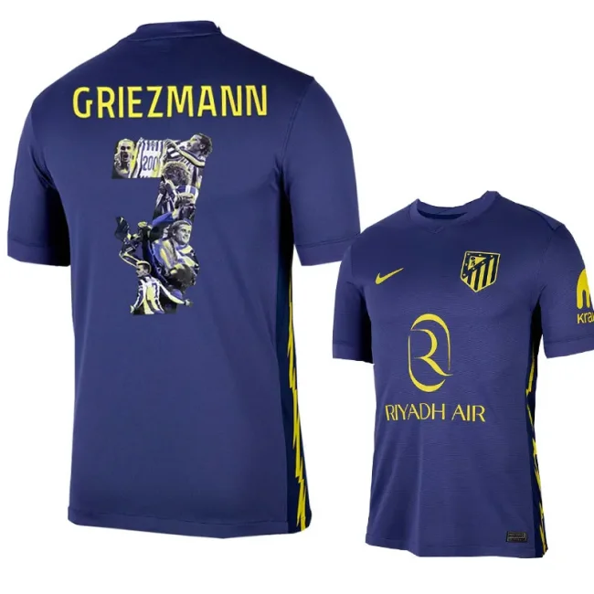 25-26 ATM Away GRIEZMANN #7 Print Photo Number Fans Soccer Jersey