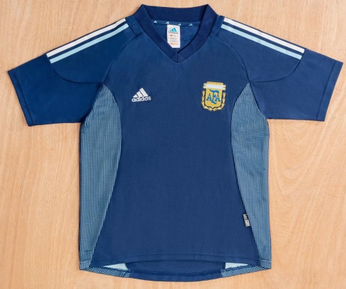 2002 Argentina Away Retro Soccer Jersey