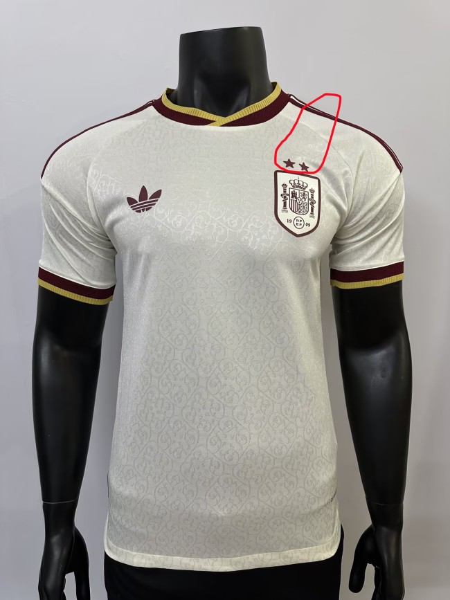 2026 World Cup Spain Away Player Version Soccer Jersey (With 2 Star)*两颗星