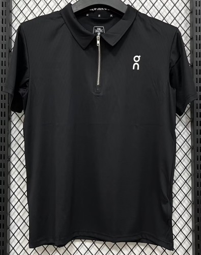 2026 ON Black High Quality Half Pull T-Shirt