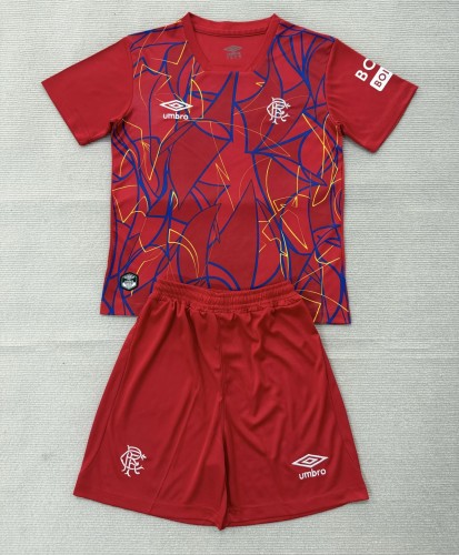 26-27 Rangers Red GoalKeeper Kids Soccer Jersey