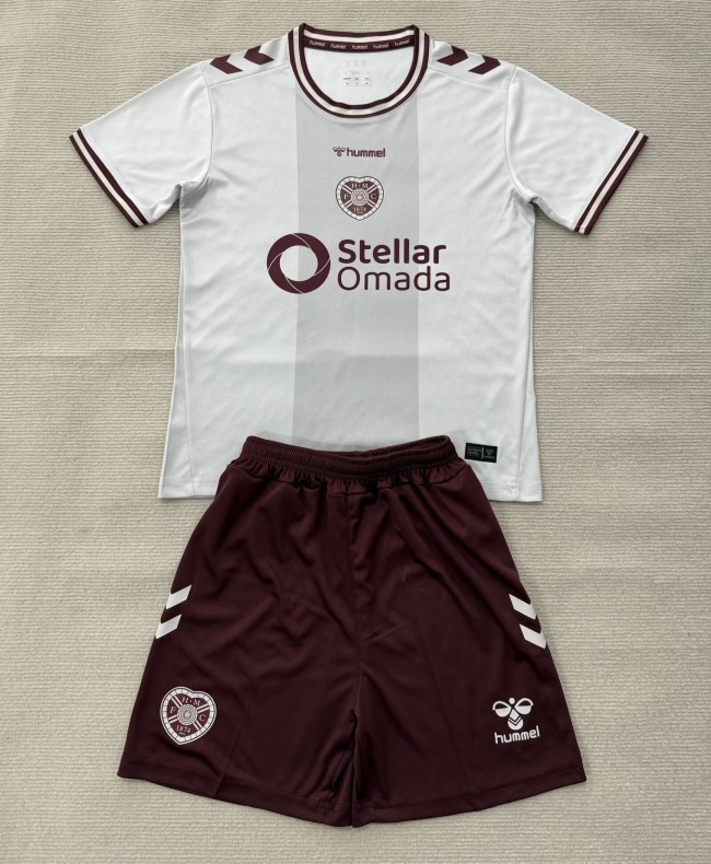 26-27 Heart of Midlothian Away Kids Soccer Jersey