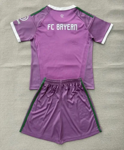 26-27 Bayern Purple Goalkeeper Kids Soccer Jersey