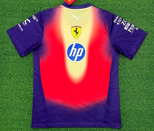 2026 Ferrari New Pattern Heat Transfer Printing Short Sleeve Racing Suit